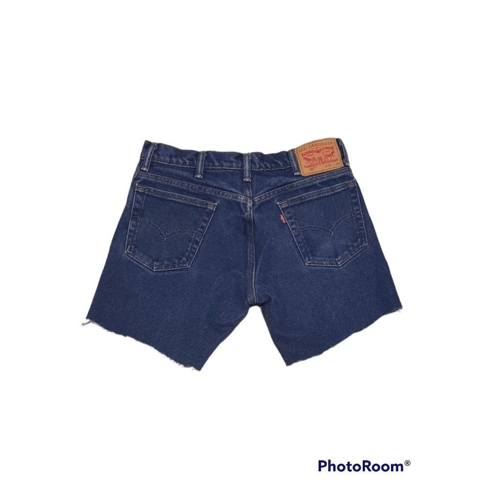 Vintage Levis 517 Sz 31 Cut-Off Blue Jean Shorts Red Tab Denim